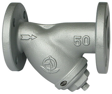 VENN (ベン) Y形 ストレーナ KY6-G2-40A (1-1/2B) FC 鋳鉄製 フランジ形 JIS 10K RF 60メッシュ 適用圧力 1.0MPa 流体温度184℃