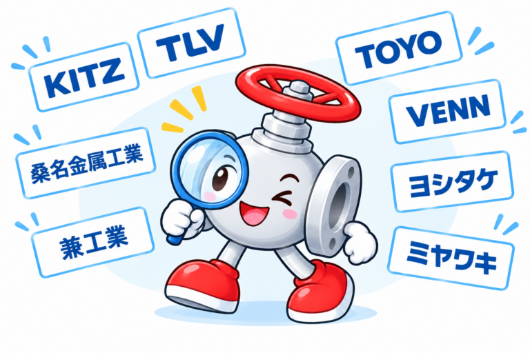 取扱メーカーを探すバルブのキャラクター